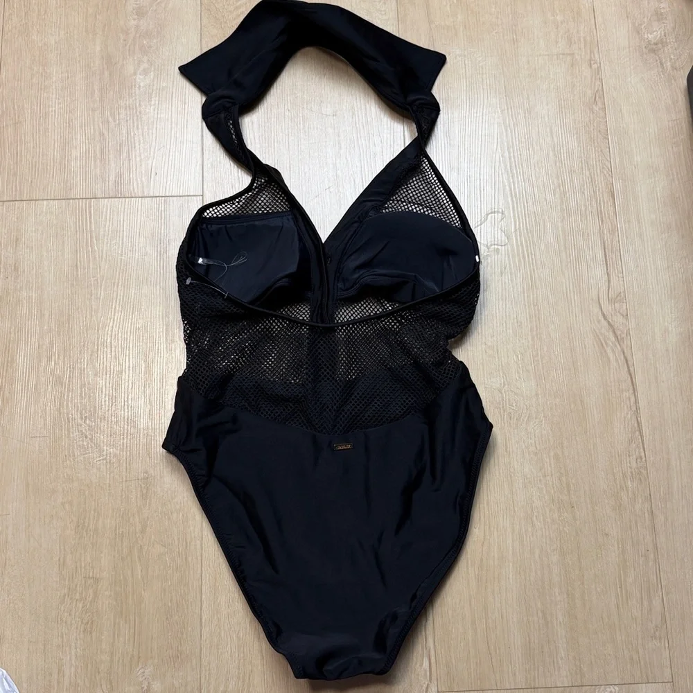 L'AGENCE Natalya Mesh One-Piece Swimsuit, SIZE MEDIUM